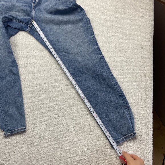 American Eagle High Rise Jegging Stretch Distressed Ripped Jeans Womens 20 Long - Picture 9 of 13